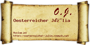 Oesterreicher Júlia névjegykártya